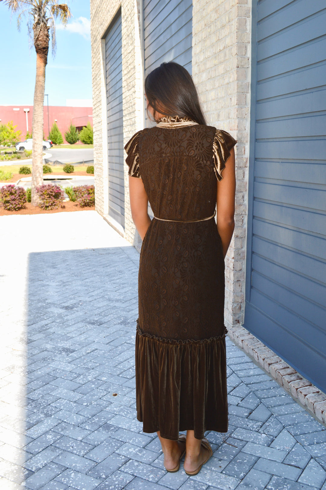 Velvet Lace Maxi Dress