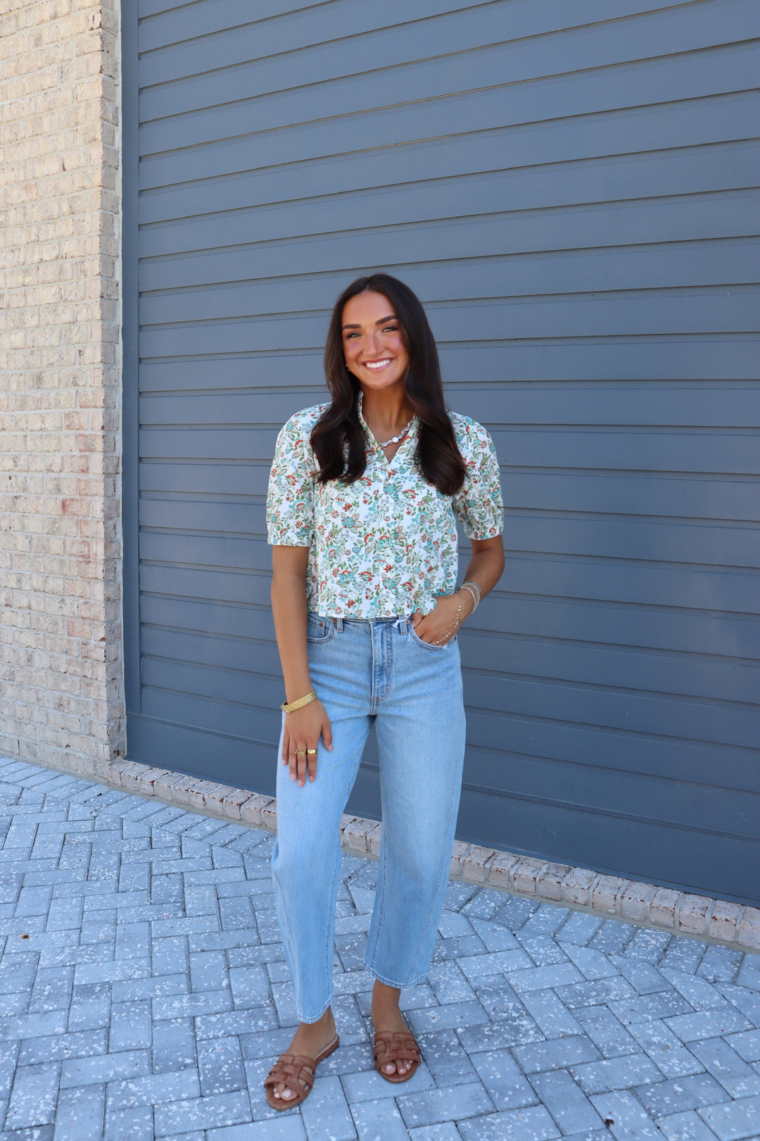 Floral Button Down Blouse