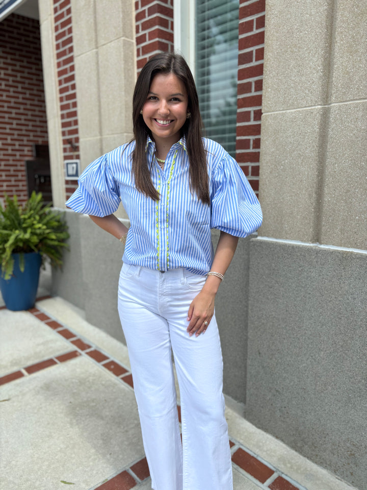 Stripe Ric Rac Top