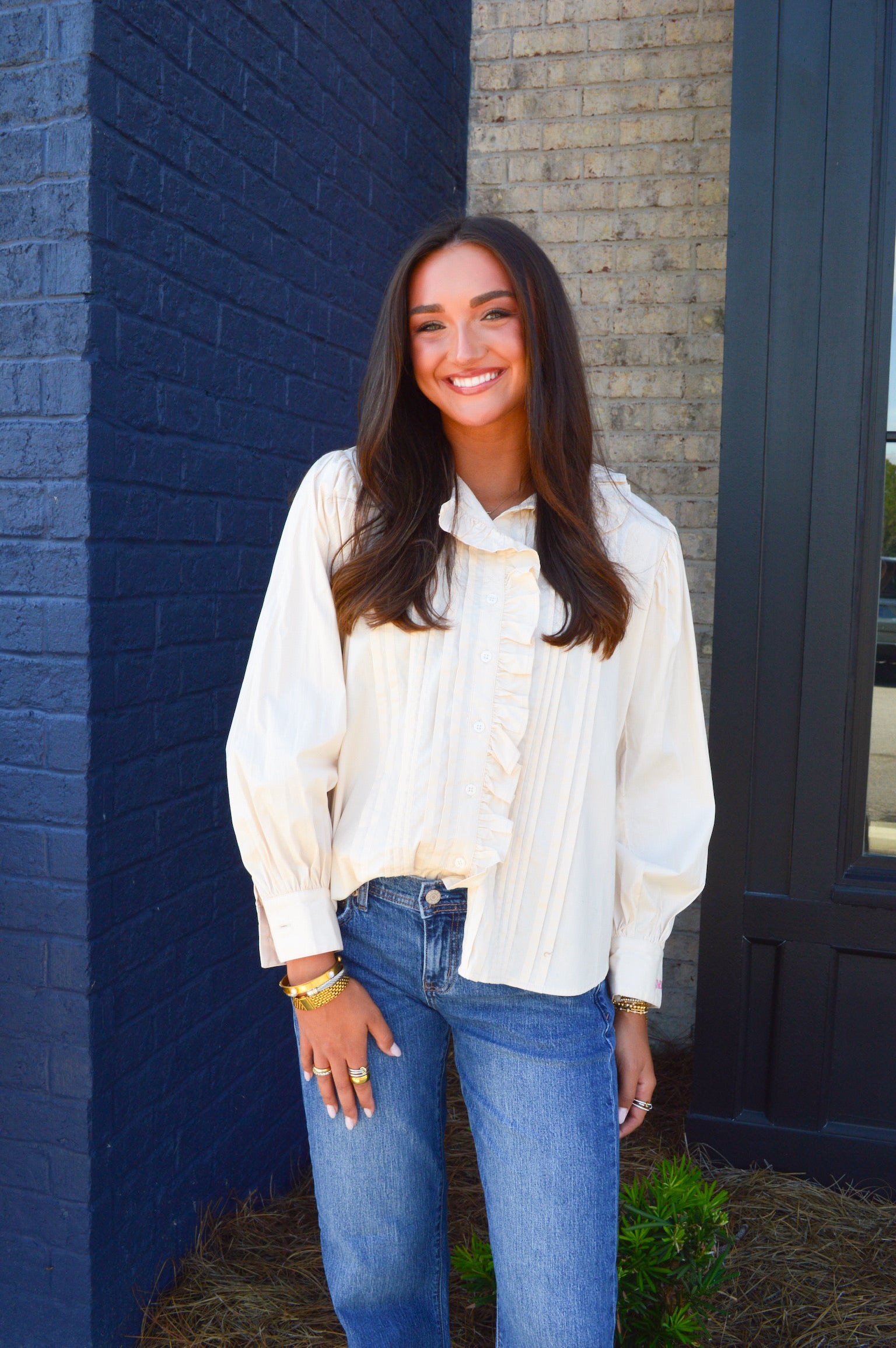 Ivory Pleated Top – Shop Wrens