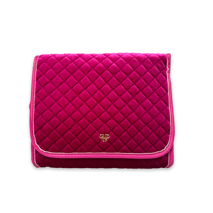 Classic Toiletry Case - Fuchsia Velvet