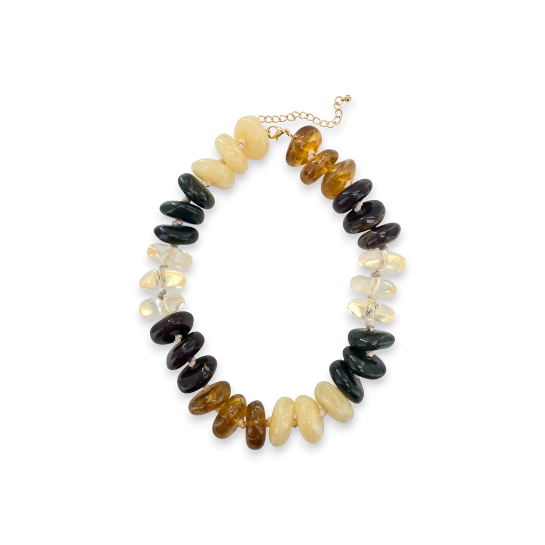 Honey Amber Multi Beaded Necklace