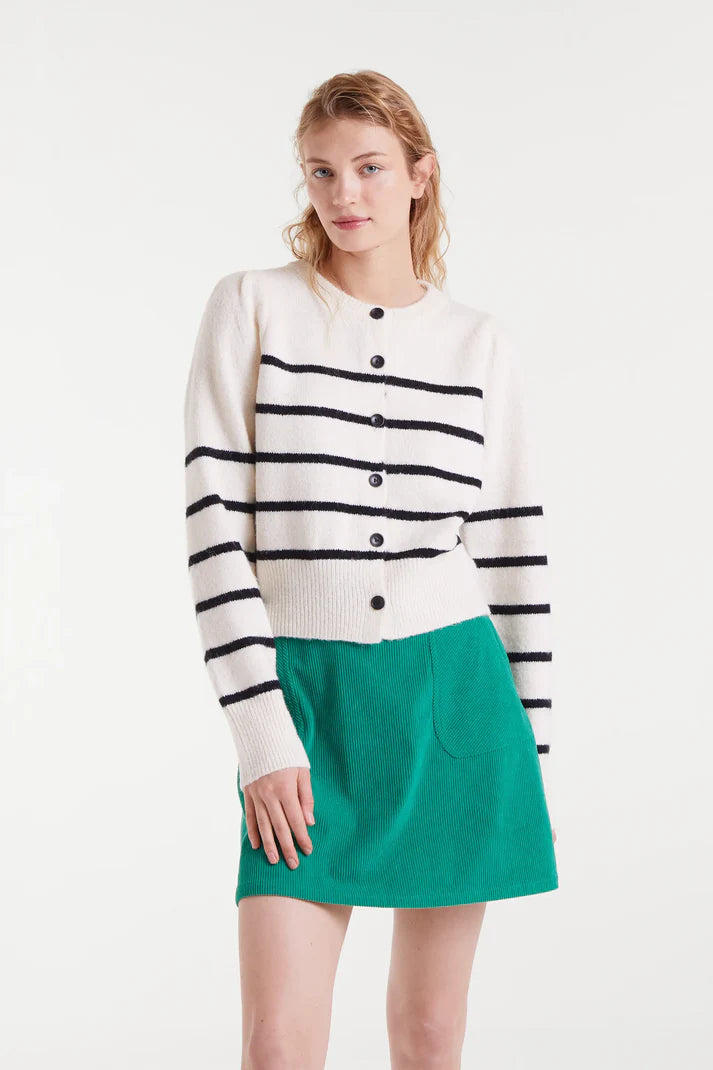 Striped Sailor Knit Cardigan