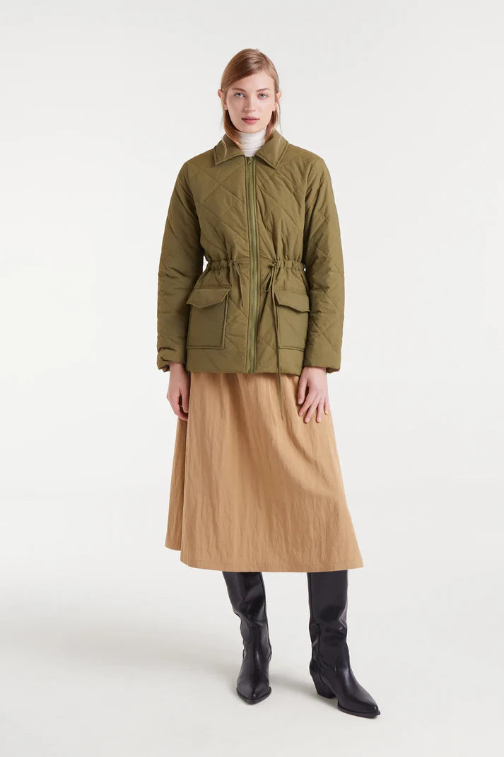 Quilted Green Short Coat