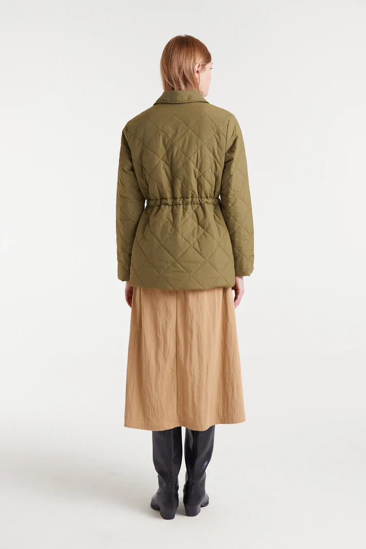 Quilted Green Short Coat