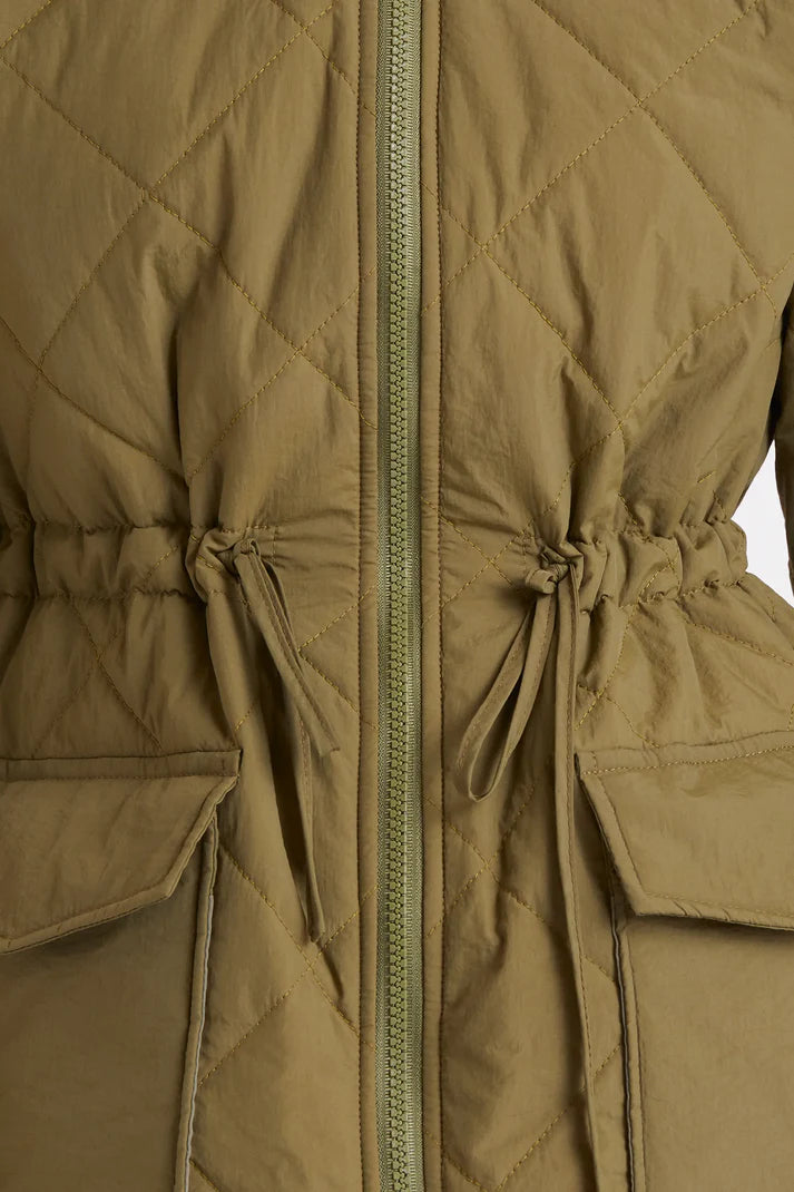 Quilted Green Short Coat