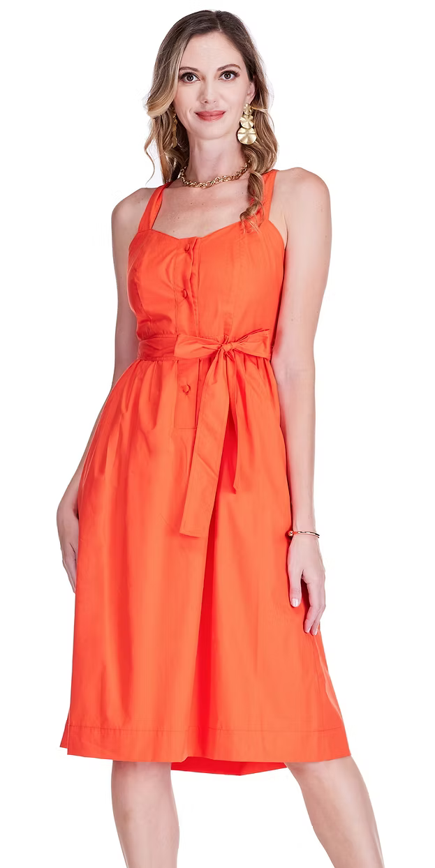 Classic Poplin Midi Dress