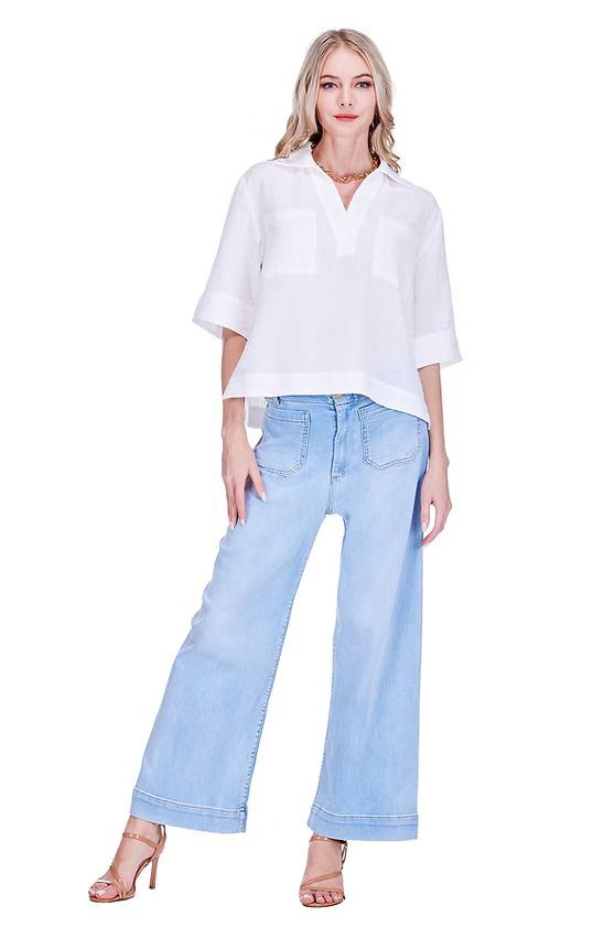 White Pocket Overshirt
