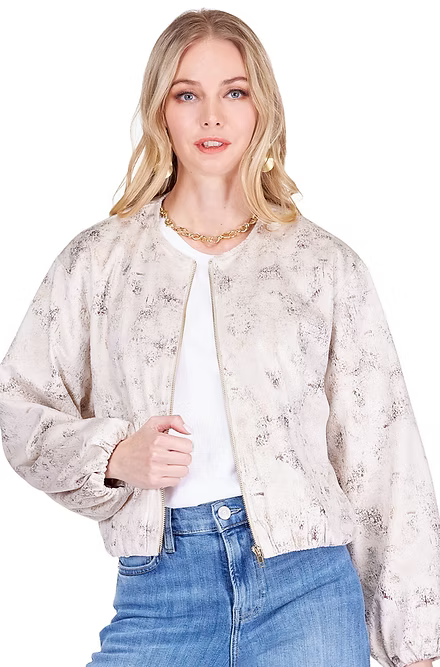 Ivory Zip Front Jacket