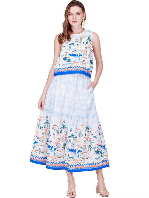 Seaside Village Sleeveless Top