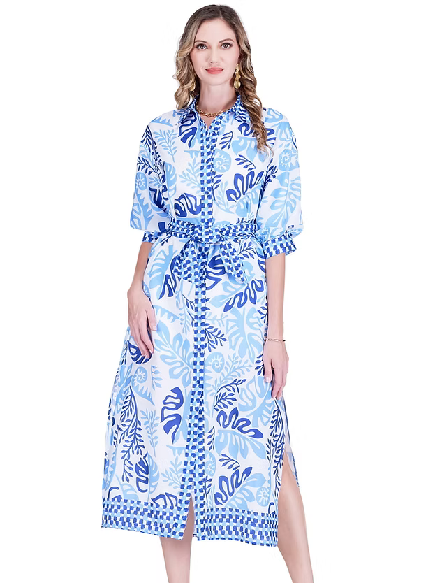 Lagoon Leaf Maxi Dress