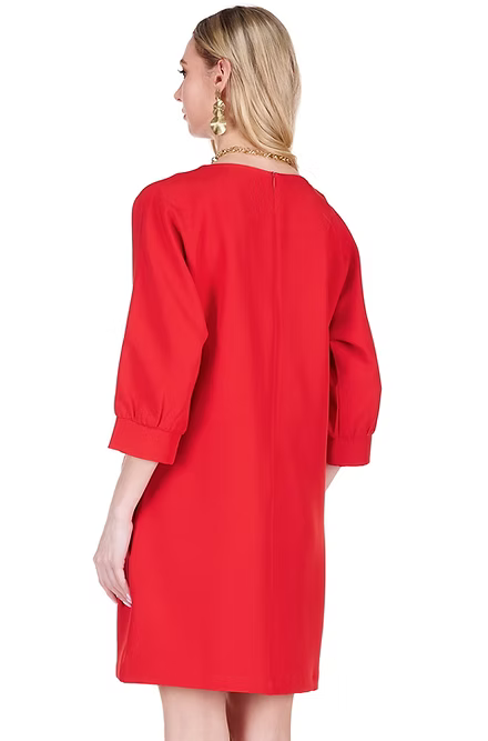 Red Studded Shift Dress