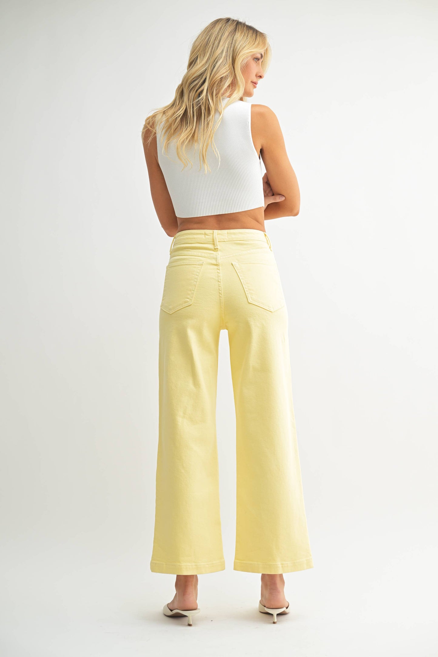 SUNSHINE - Patch Pocket Wide Leg Jeans