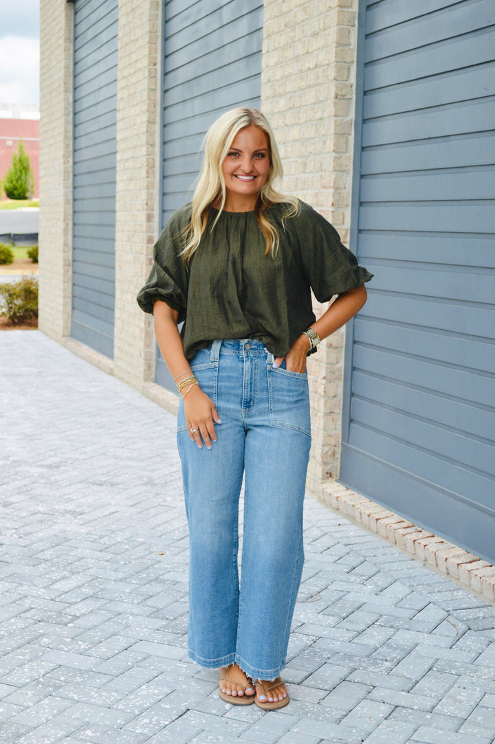 Short Sleeve Balloon Top