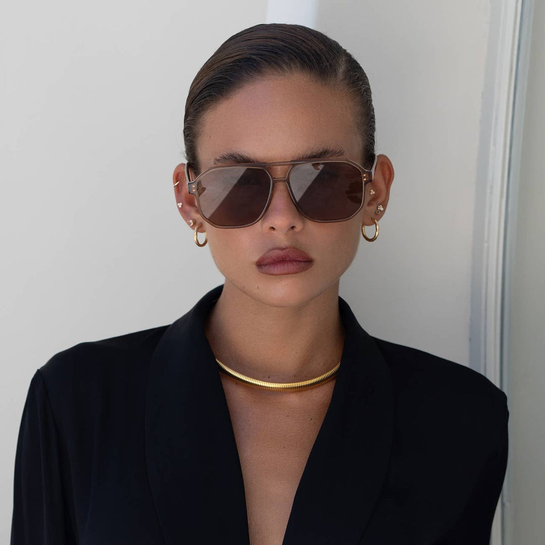 Billie Aviator Sunglasses   : Brown