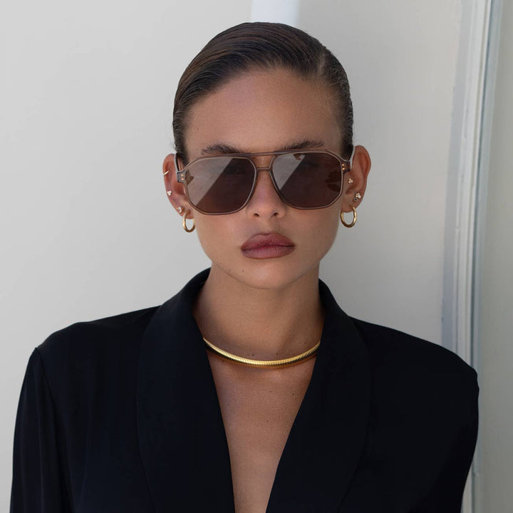 Billie Aviator Sunglasses   : Brown