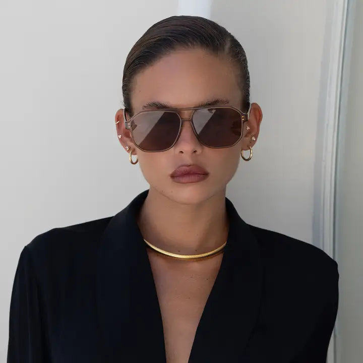 Billie Sunglasses in Light Brown - Freyrs