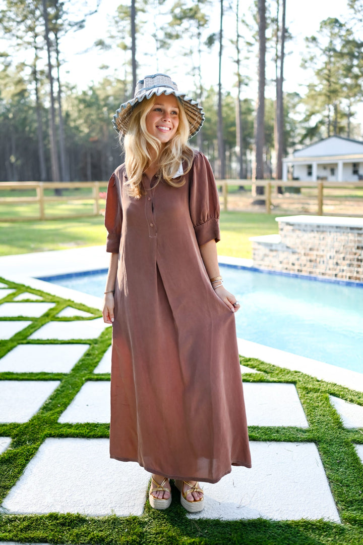 Tan Noelle Maxi Dress