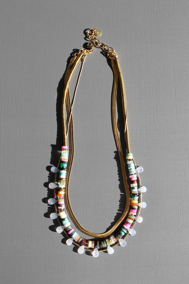 Triple Strand Multicolor Necklace