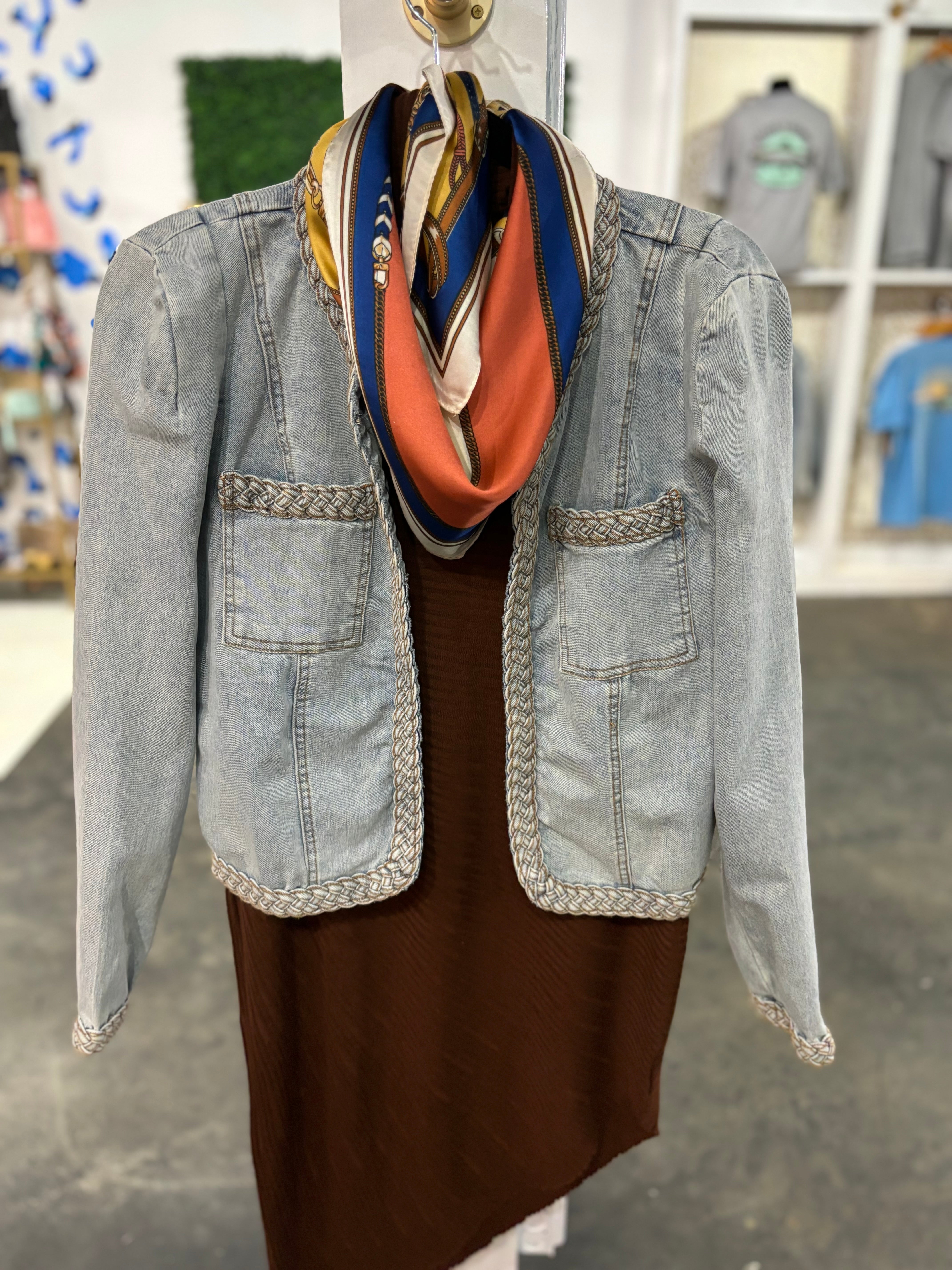 Denim Braided Jacket