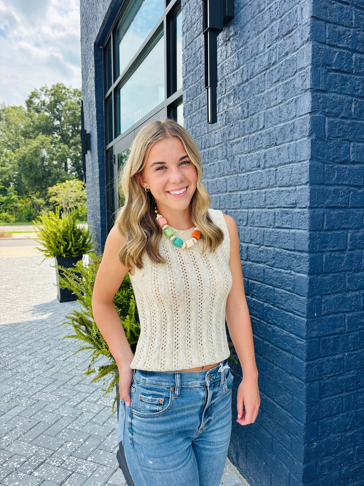 Montana Open Knit Sweater Vest