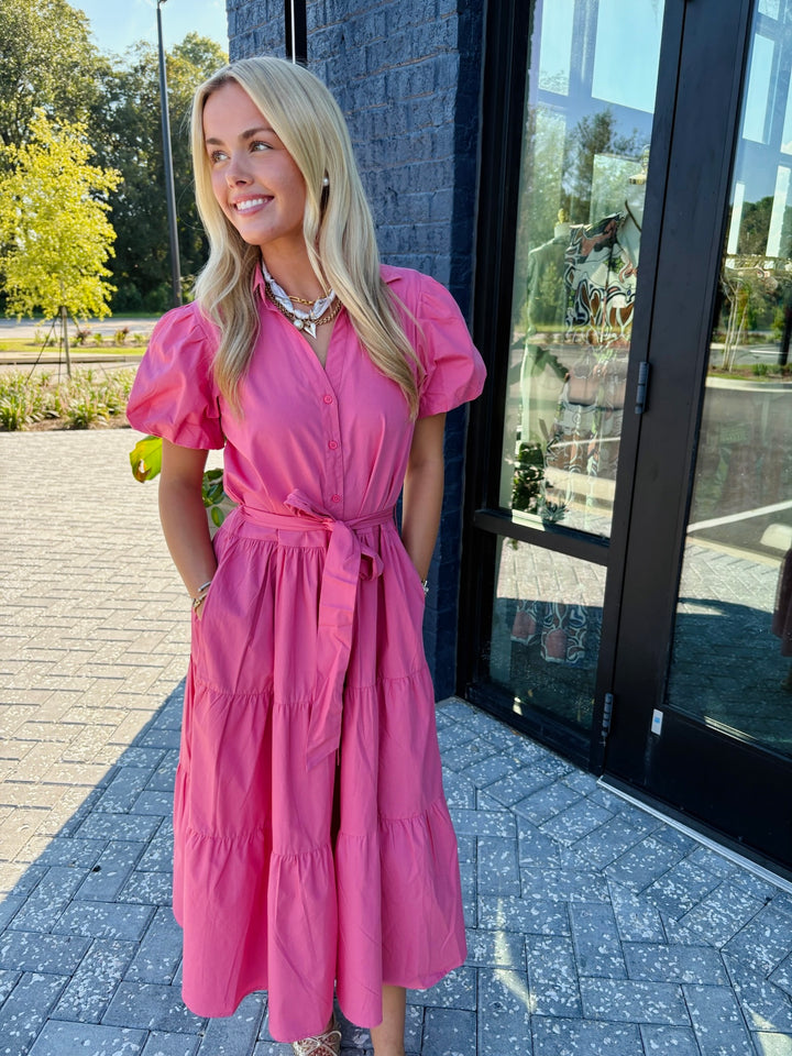 Clara Dress in Dusty Rose