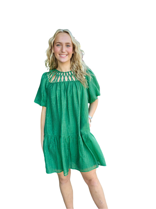 Green Yoke Dress