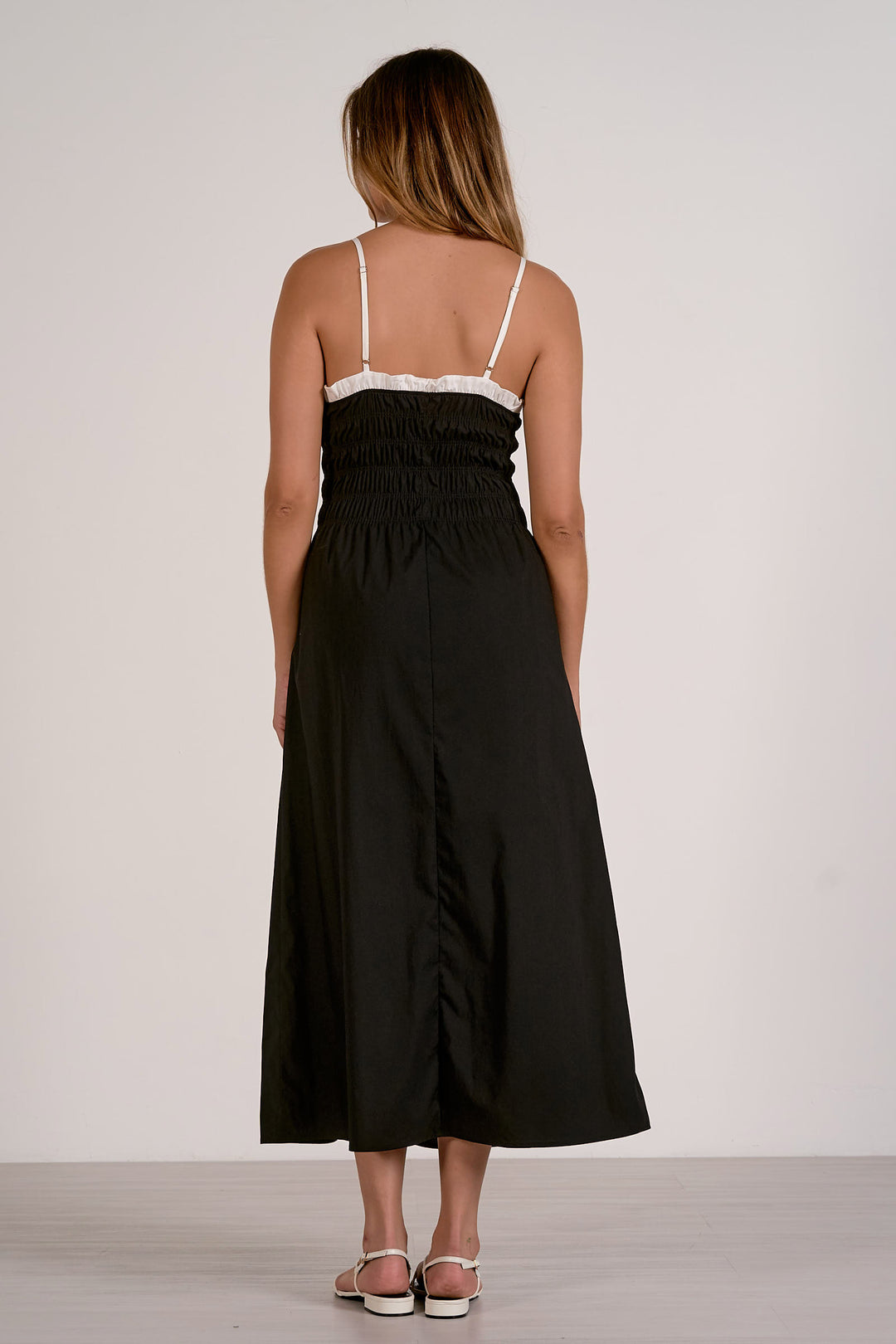 Black Colorblock Maxi Dress