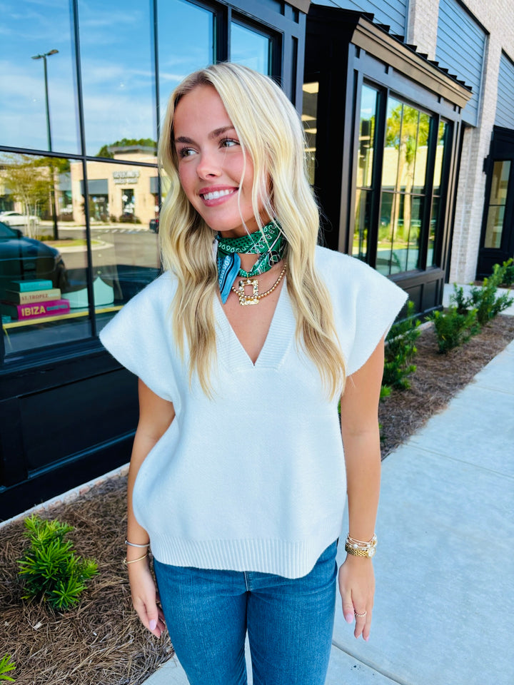 Cream Sweater Vest
