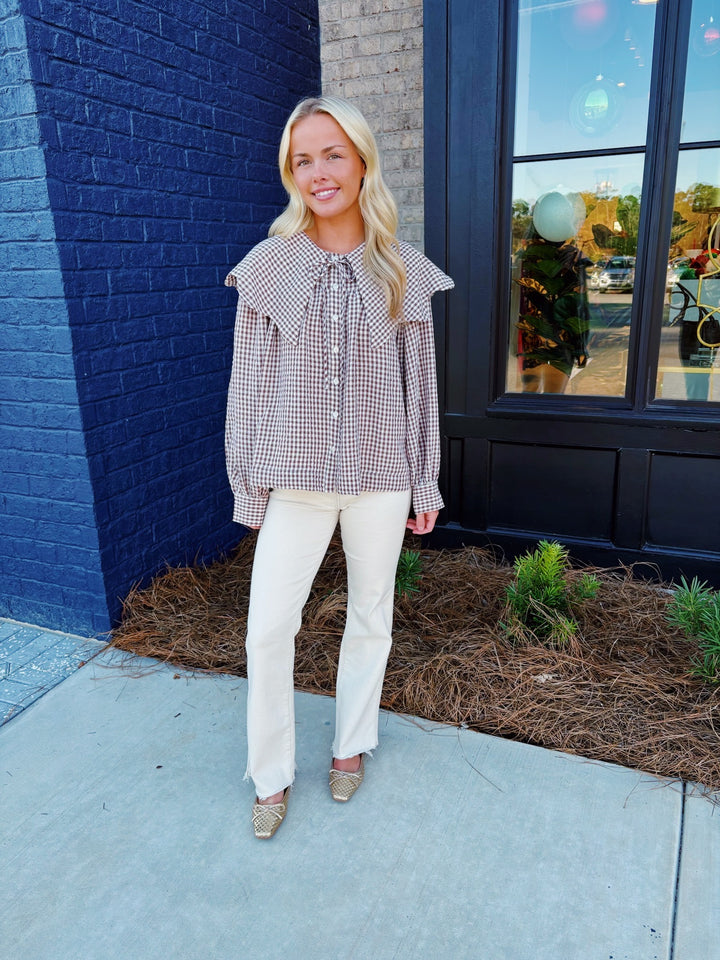 Gingham Peterpan Top