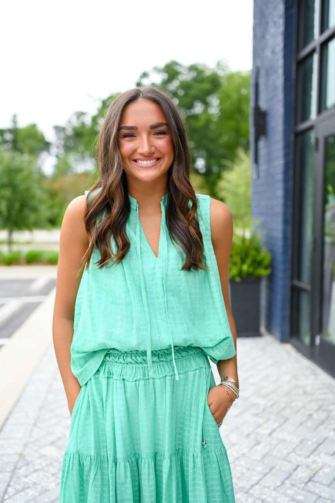 Mint Maxi Skirt Set