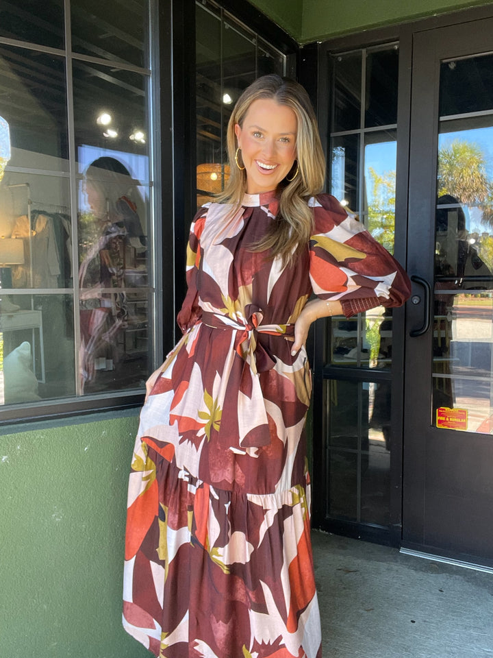 Harvest Rhythm Pleated Maxi Dress