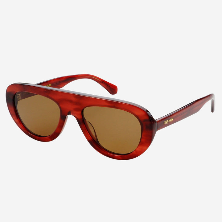 Jetsetter Acetate Unisex Aviator Sunglasses - Merlot