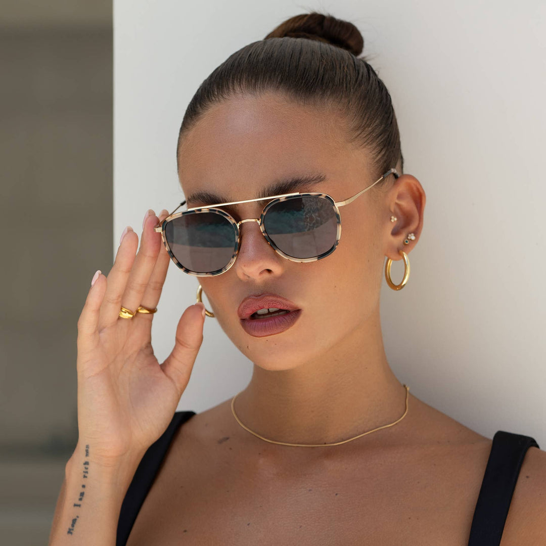 Weston Sunglasses: Milky Tortoise / Brown