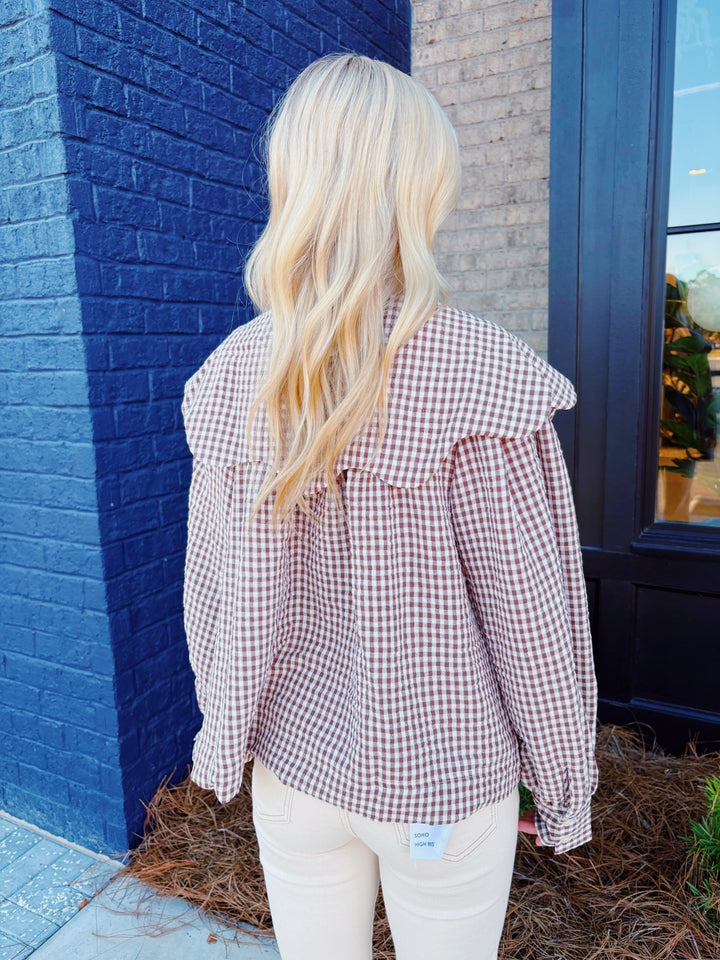 Gingham Peterpan Top
