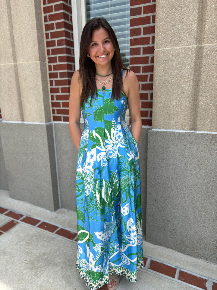Turtle Blue Maxi Dress