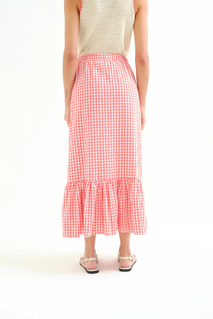 Red Gingham Maxi SKirt