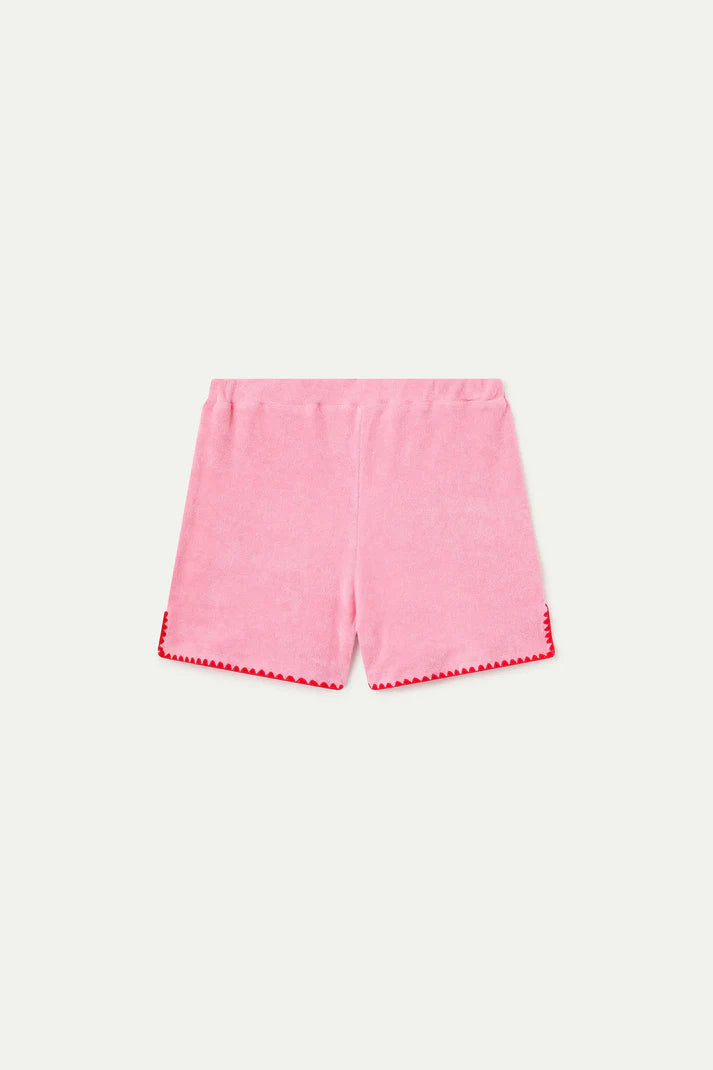 Pink Terry Shorts Set