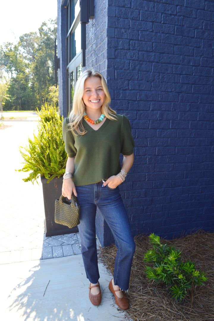Vana Top in Olive