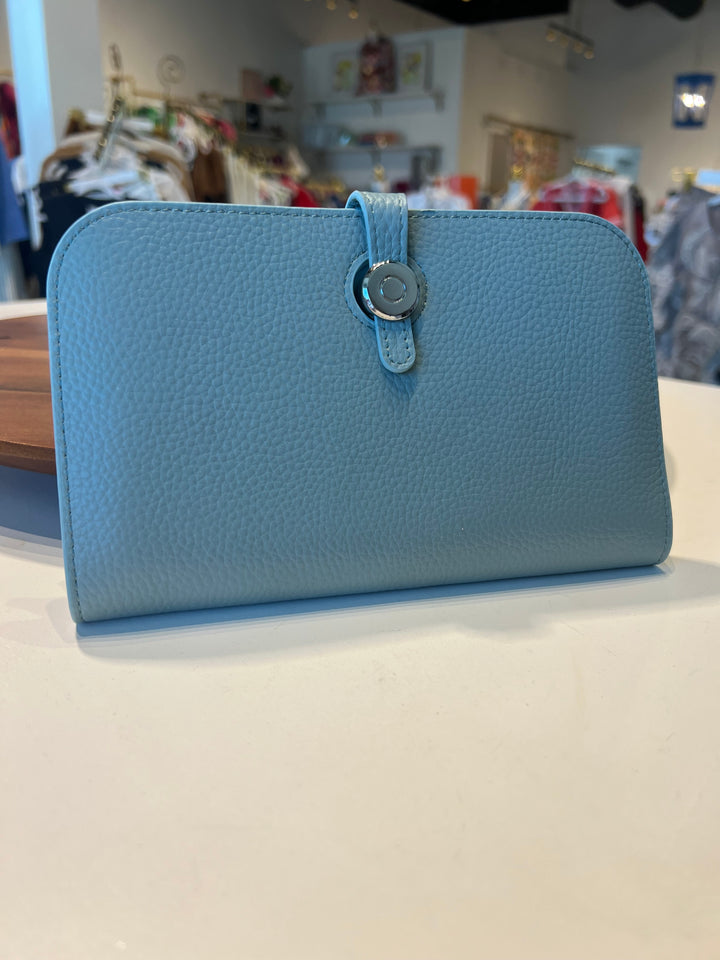 The Florence Wallet in Sky Blue