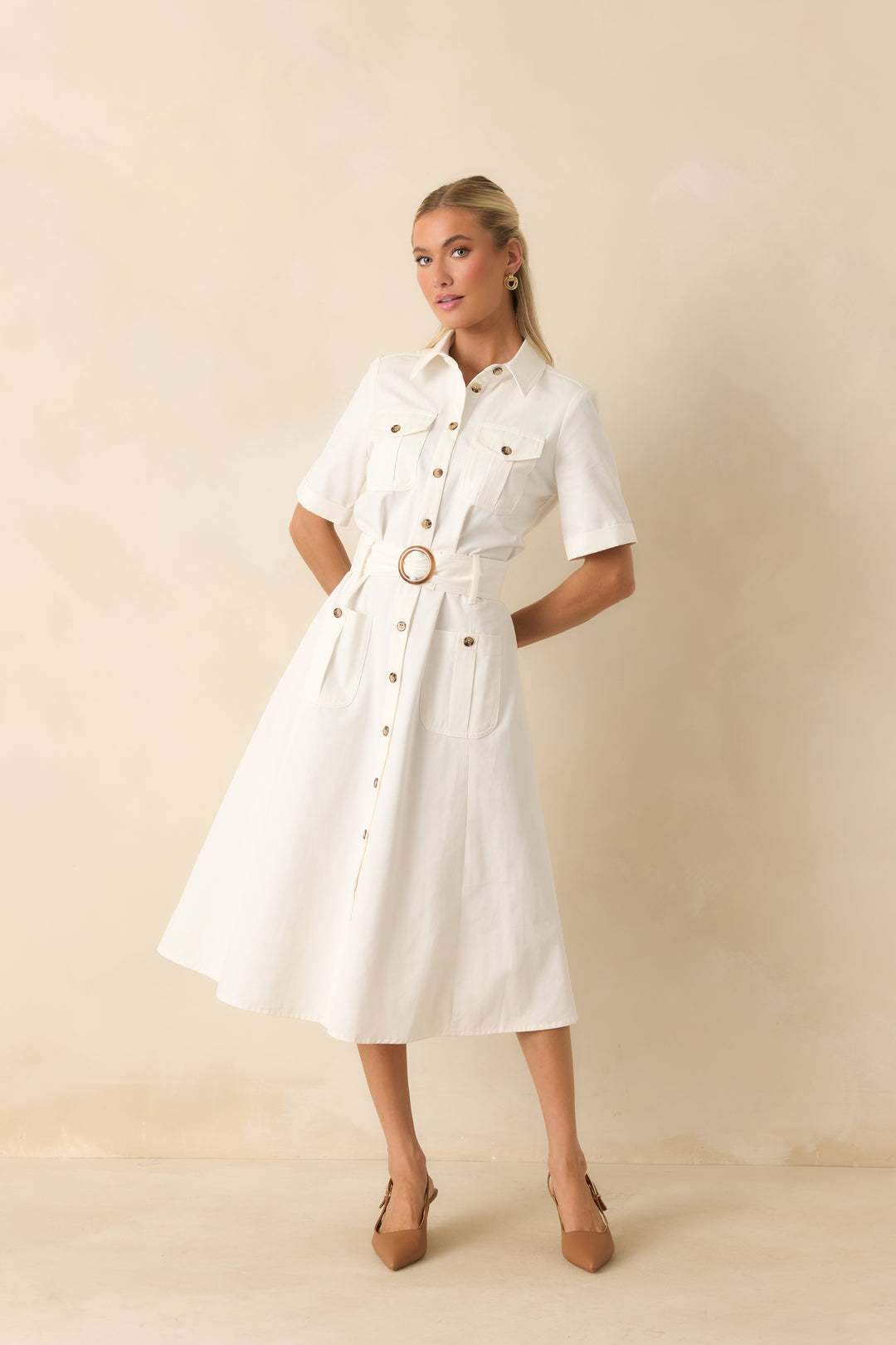 White Sands Belted Dress