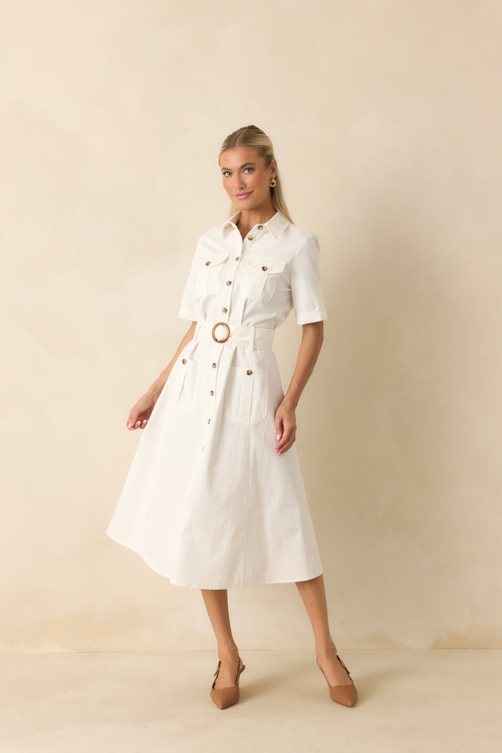 White Sands Belted Dress