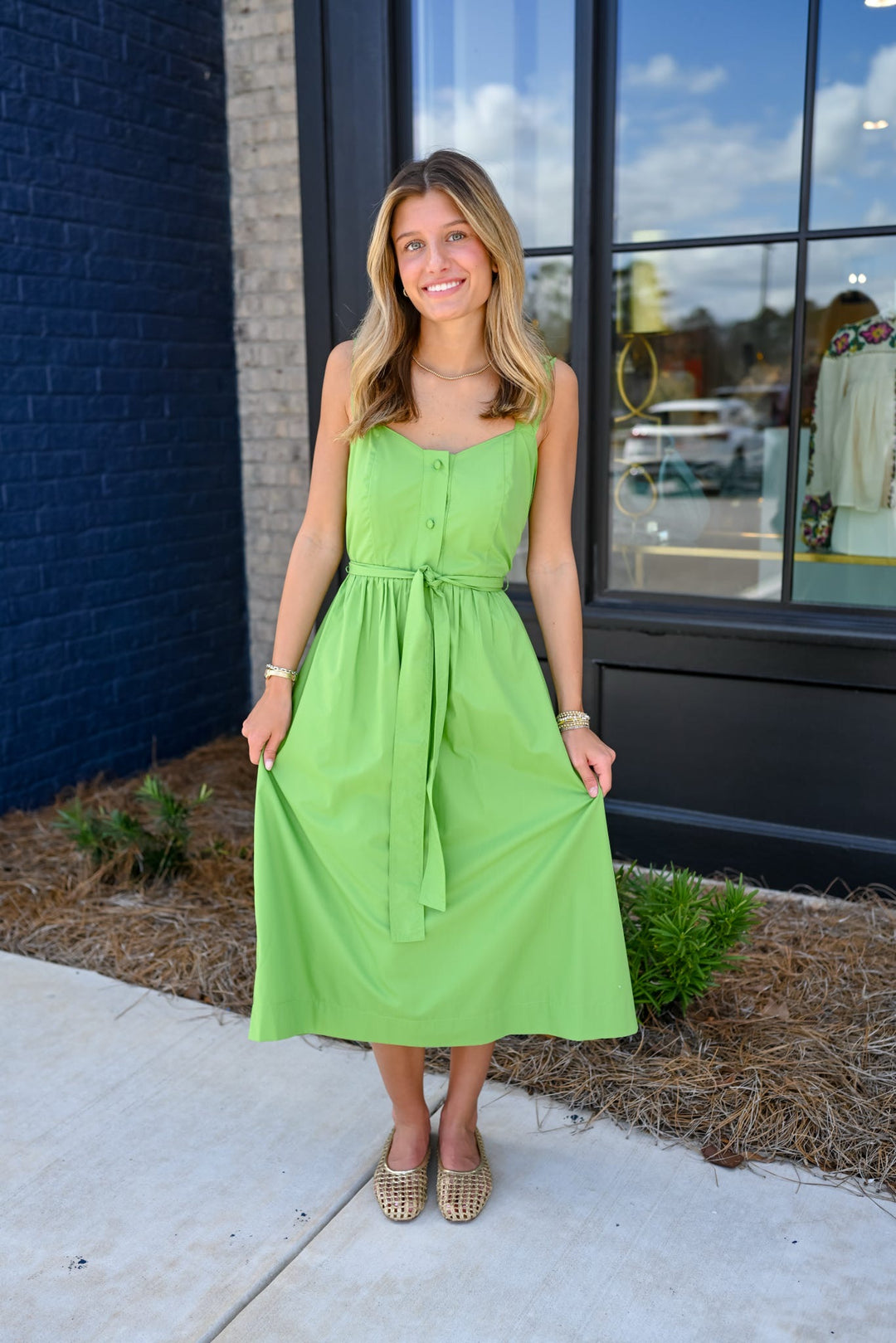 Classic Poplin Midi Dress