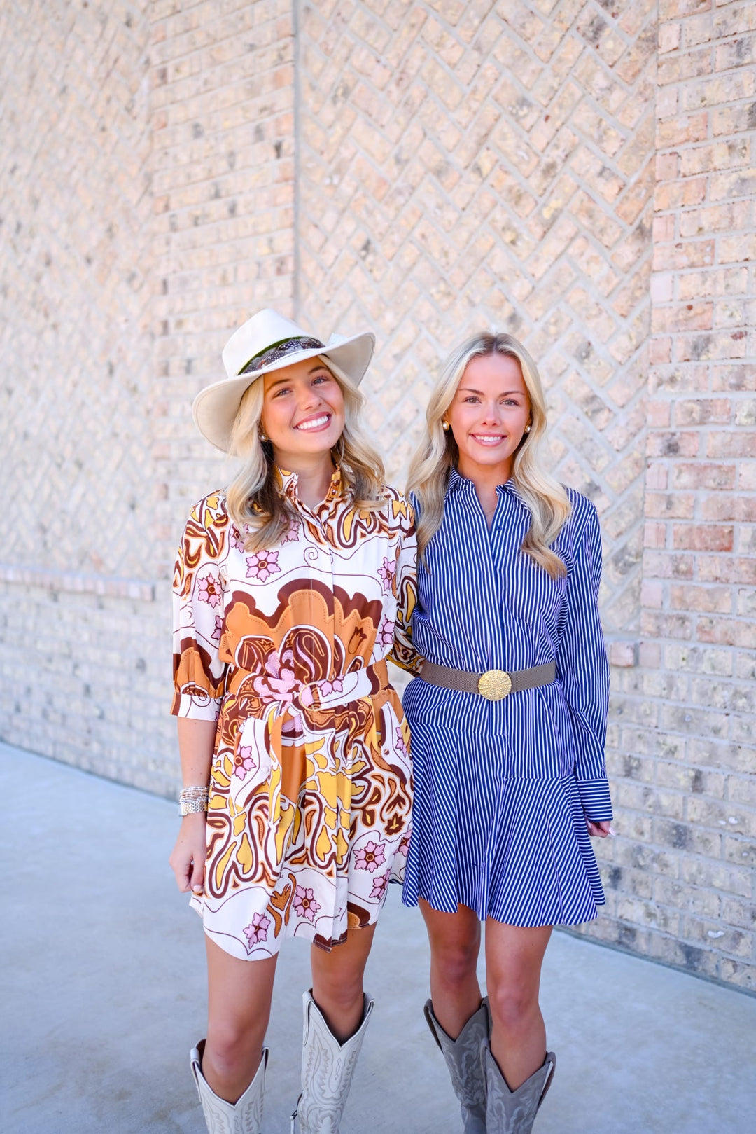 Yellow Printed Mini Dress