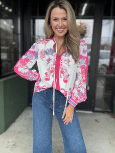 Pink Floral Blouse