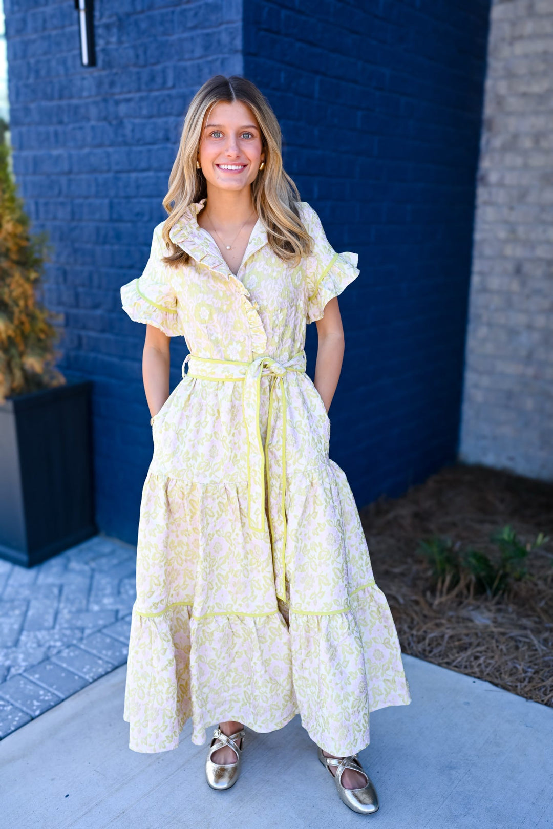 Lena Dress in Soft Garden
