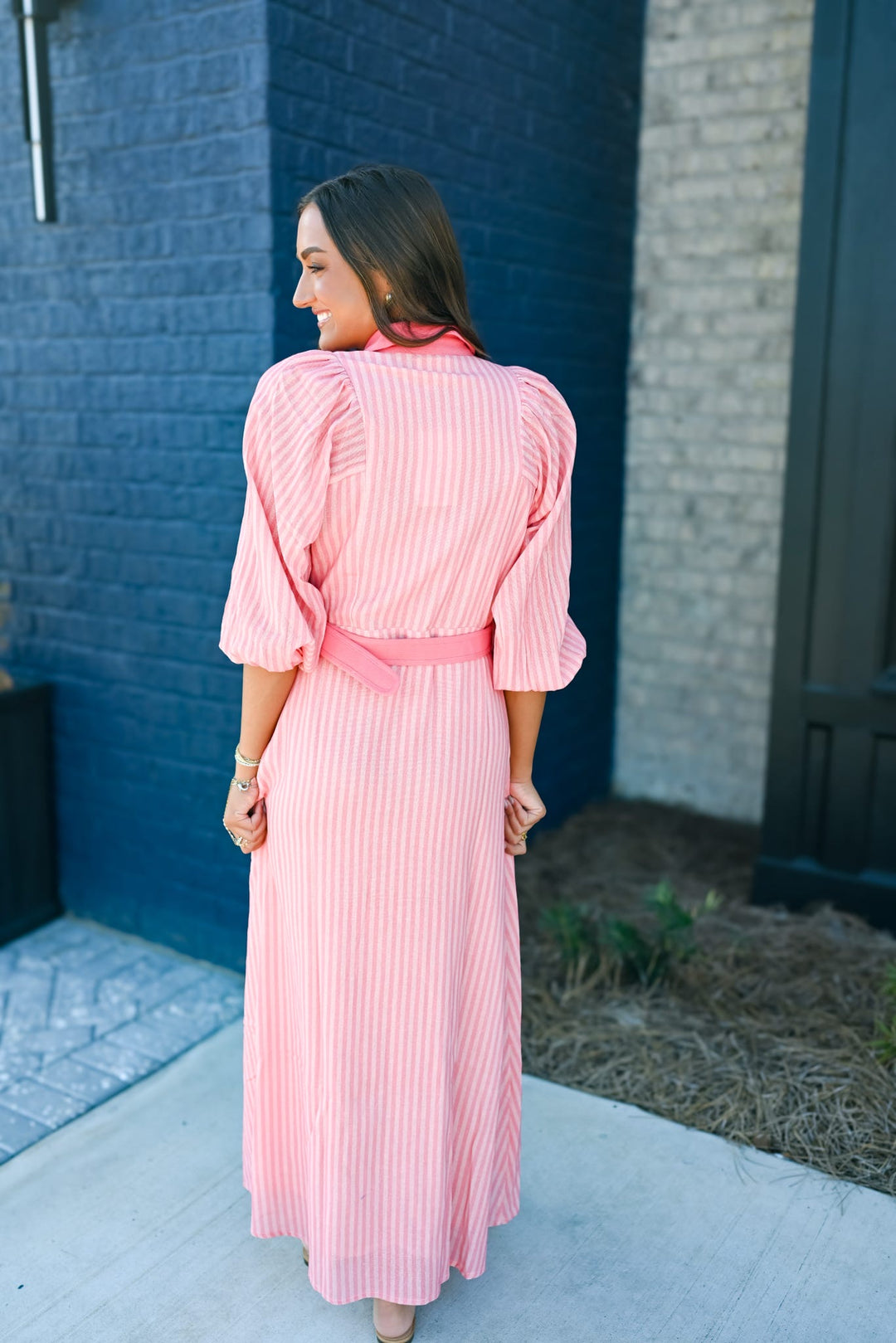 Pink Stripe Lyla Maxi Dress