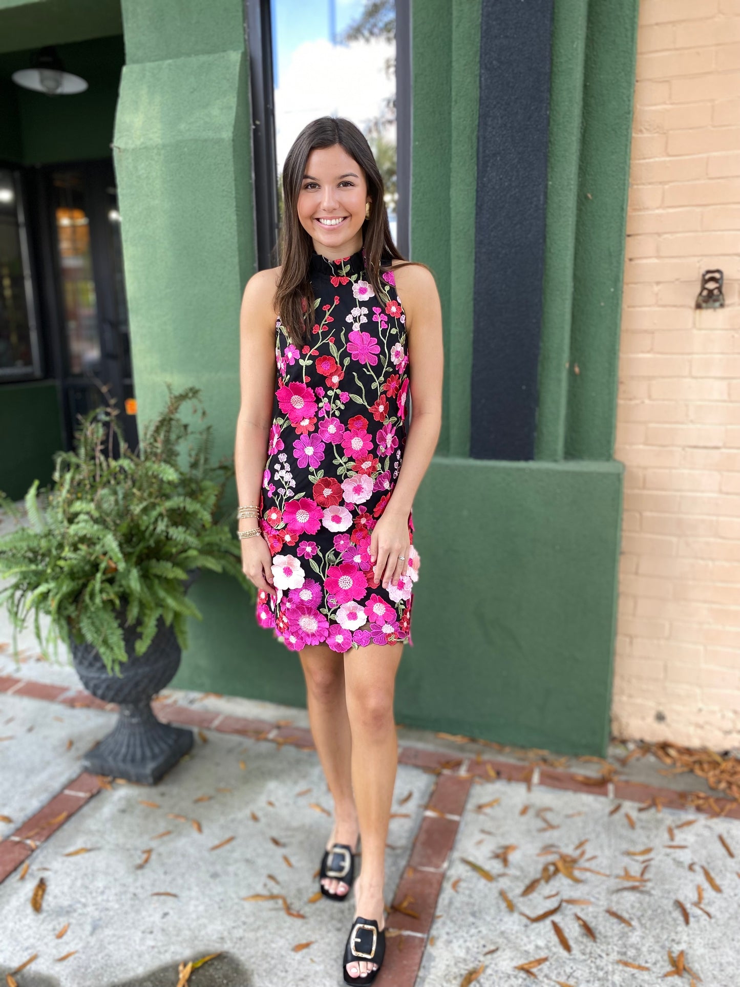 Floral Fuchsia Dress