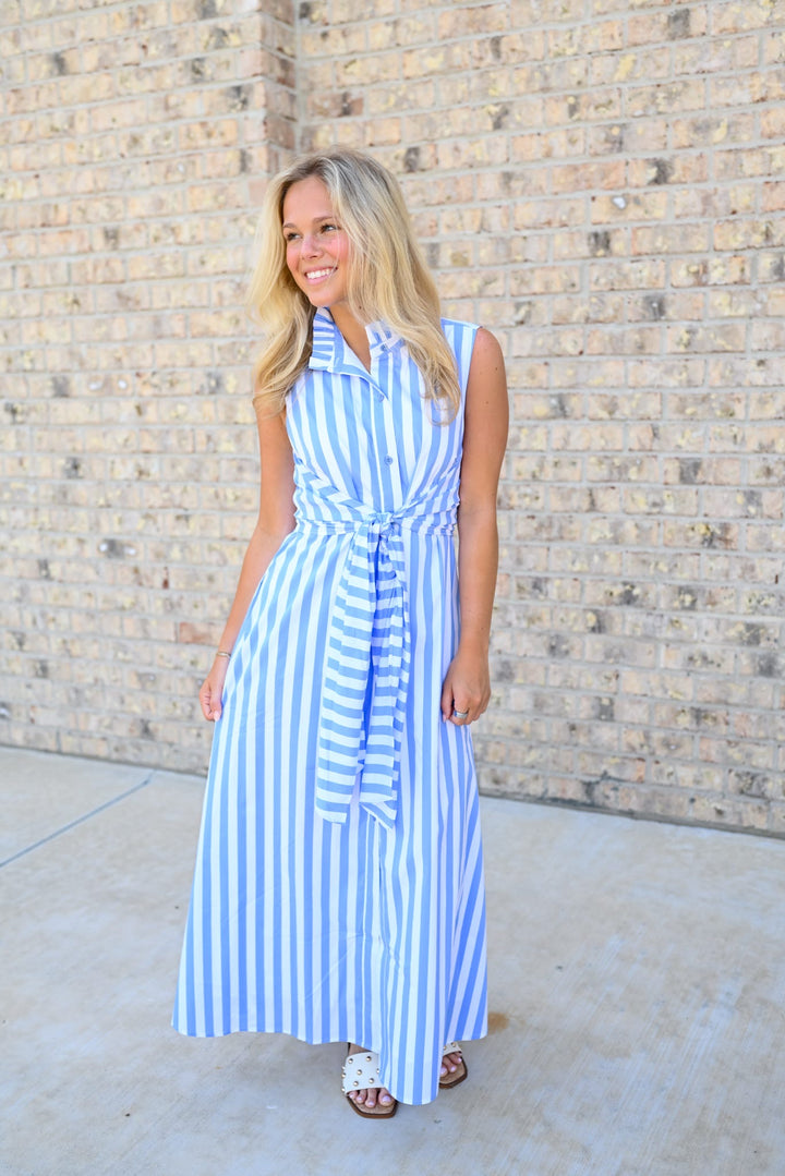 Sleeveless Wrap Midi Dress