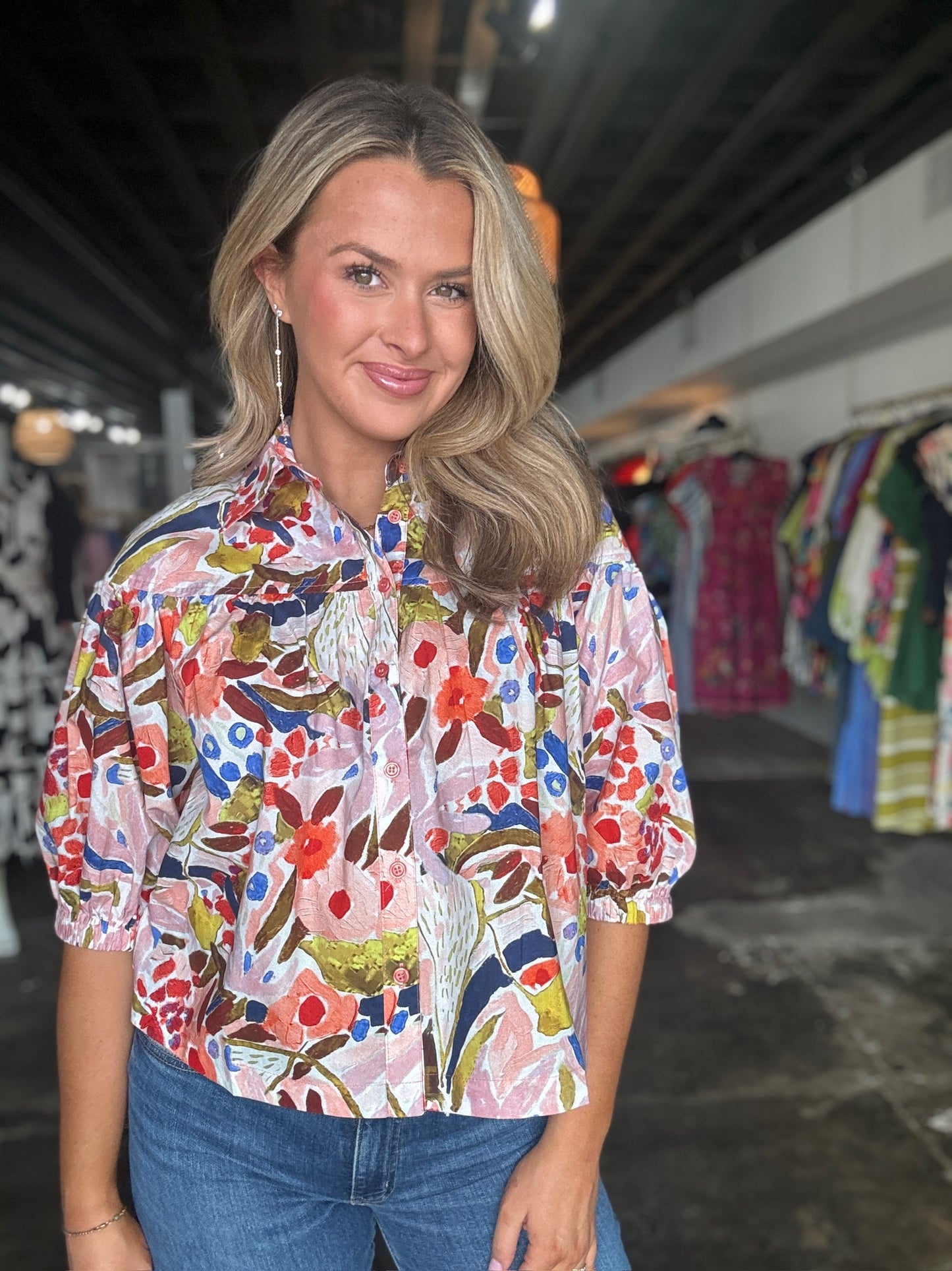 Picasso Floral Blouse